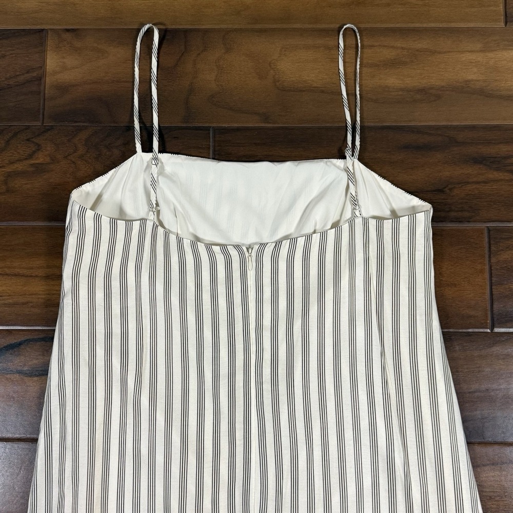 Antonio Melani M.G. Style Size 12 Cream Mallie Striped Maxi Dress Mermaid Hem - Picture 9 of 13